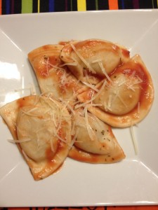 Pierogies with Tomato Sauce