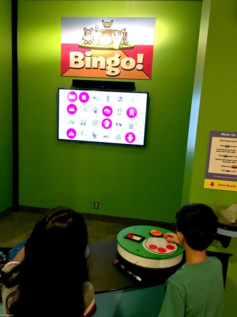 The kids loved playing electronic Bingo at the Strong Museum.