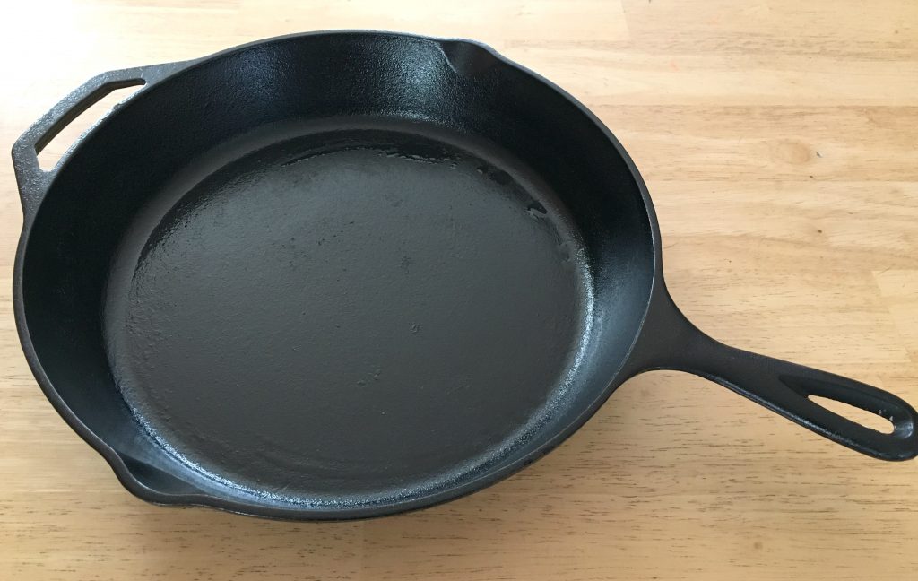Our Cast Iron Skillet is a kitchen tool that I can't live wihout. It's able to go from stove top to oven and evenly cooks food.