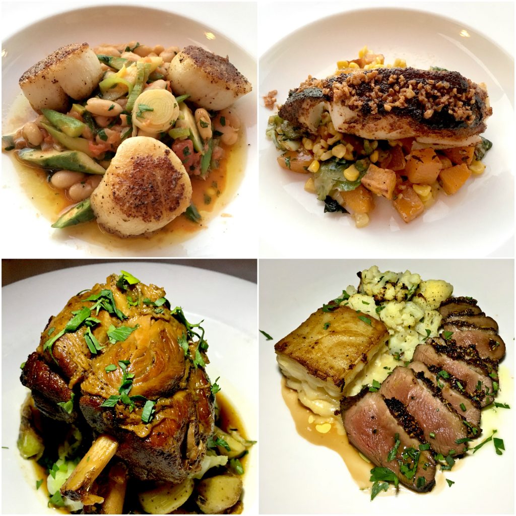 The four new entrees on the fall menu at Winston Restaurant in Mount Kisco.