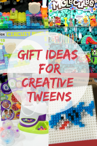 A gift guide with ideas for presents to give to creative tweens.