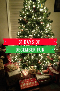 Here is a calendar of 31 days of December fun. If you are looking for some fun things to do this month I've got you covered!