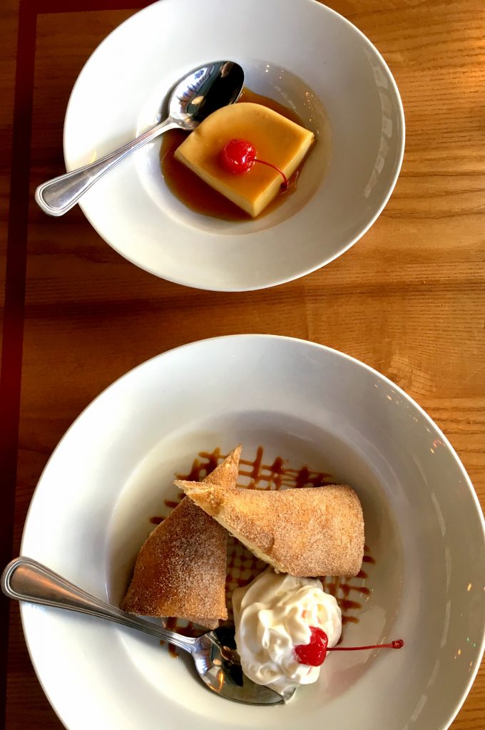 Caramel Flan and Fried Chesecake from El Balon Cantina in Yonkers.