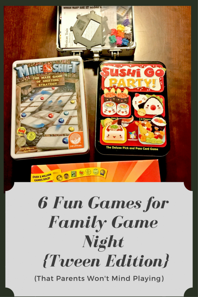 6 fun games for a tween family game night that parents won't mind playing. 