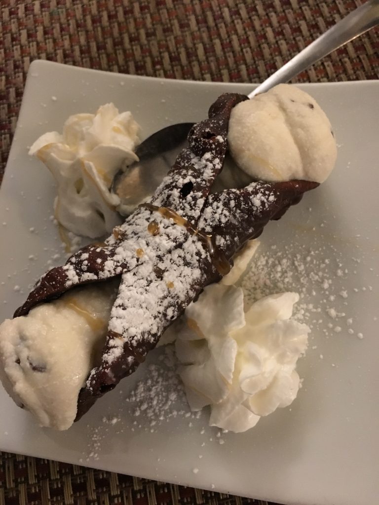 This chocolate cannoli from Casa Rina in Thornwood was delicious!